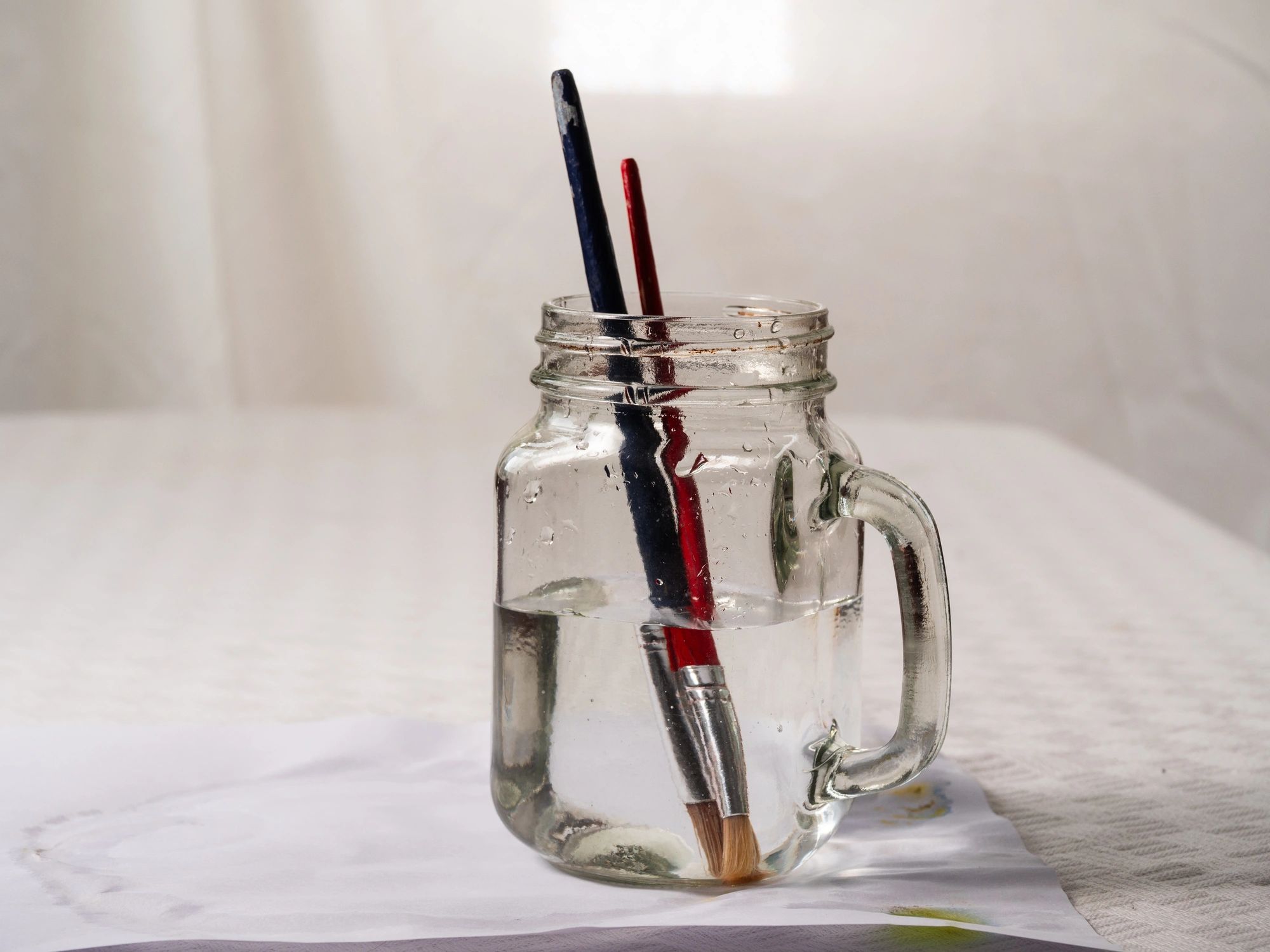 Artist tools on a work desk
