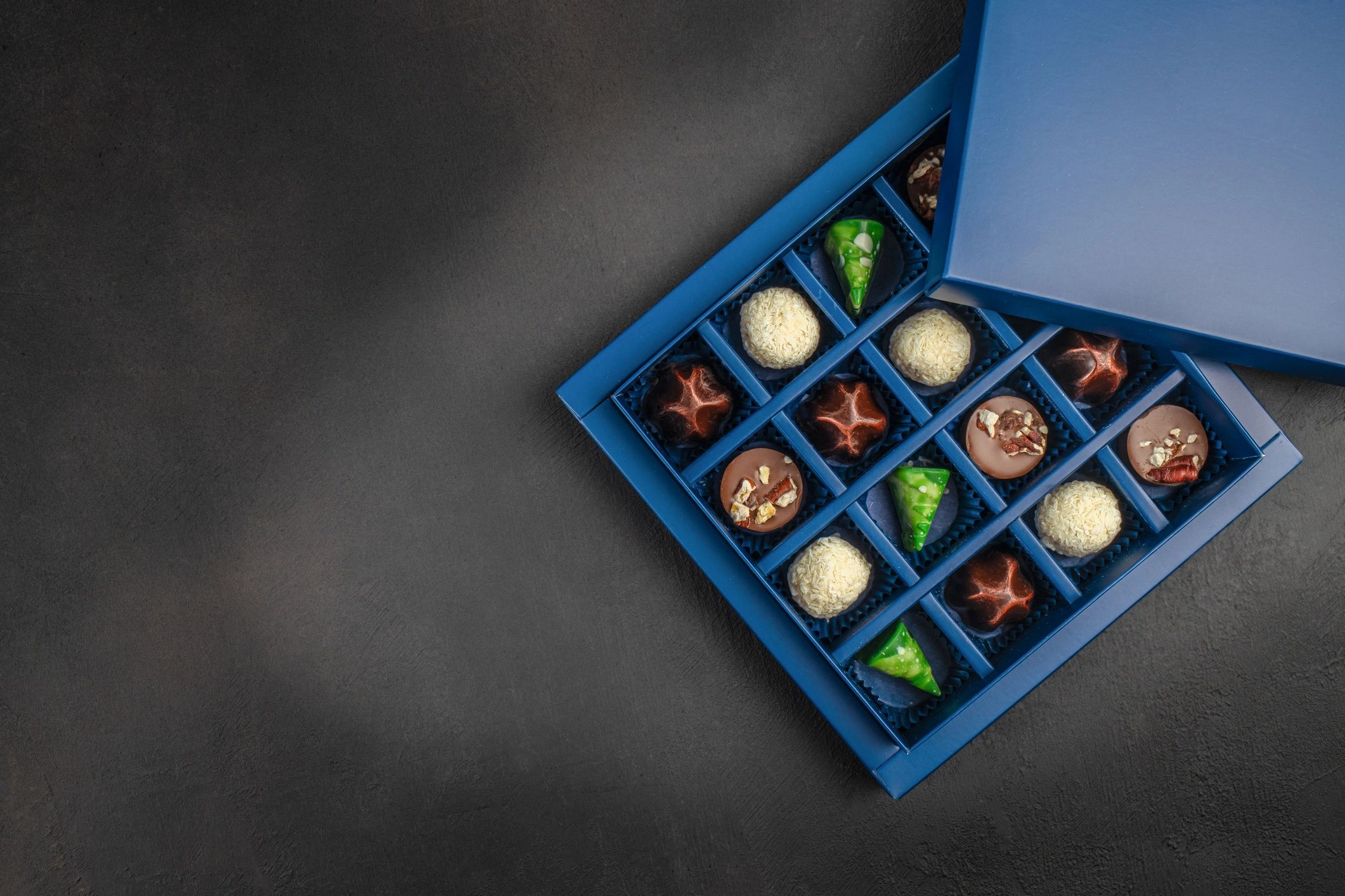Assorted treats in a box
